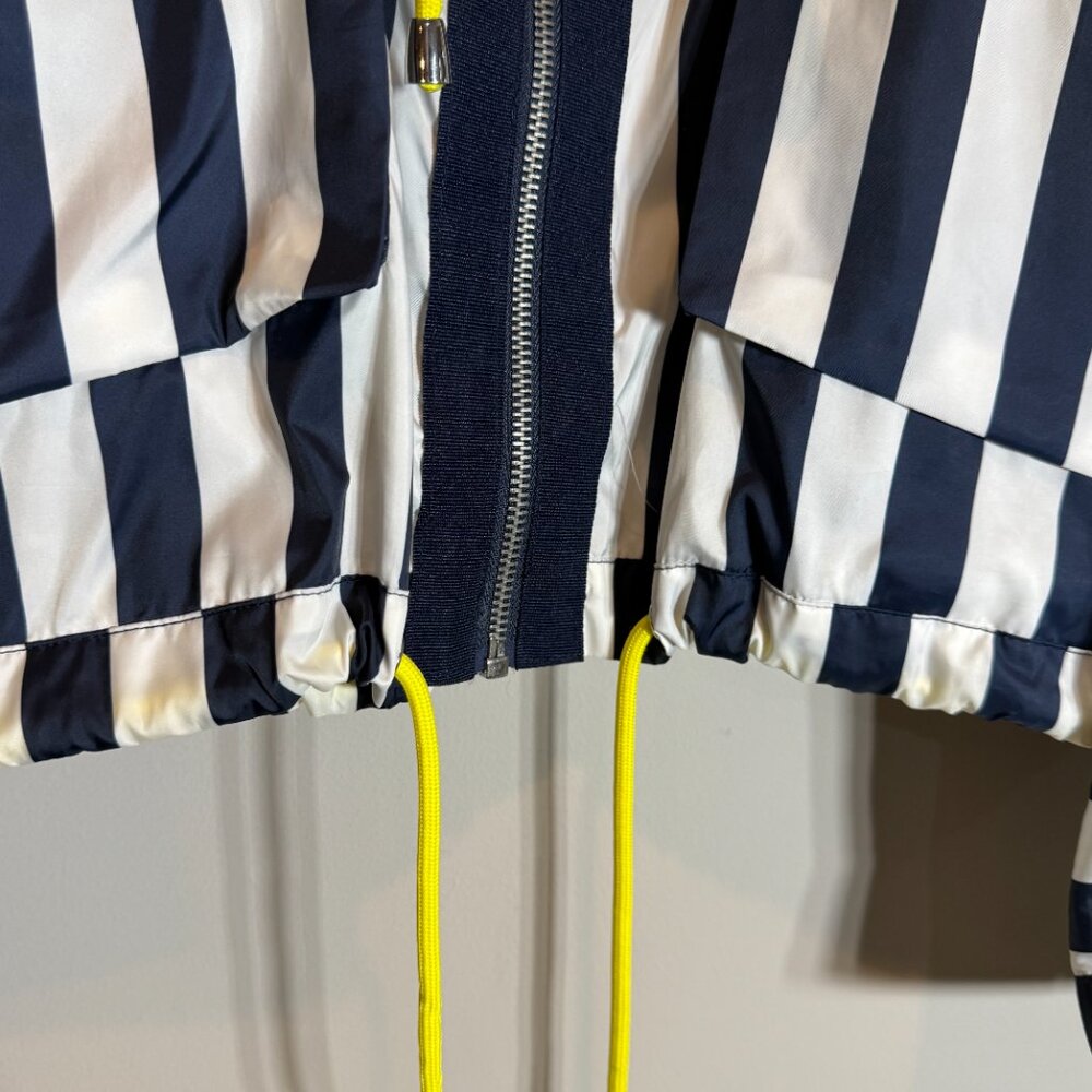 Zara Basic Striped Hooded Lightweight Cropped Jac… - image 10